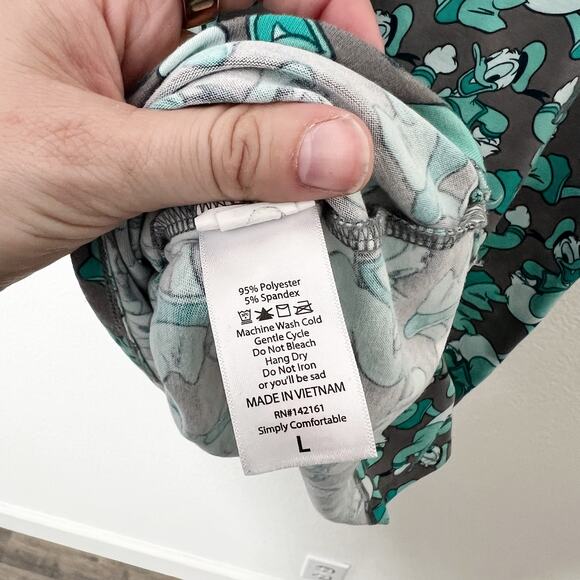 [Lularoe] Disney Donald Duck Randy Raglan Sleeve Crew Neck T-Shirt Size Large L - Picture 10 of 11